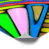 手とデジタル絵を描パターンArt 27 ポスター (角)