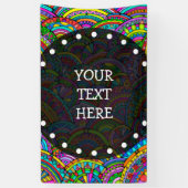 手とデジタル絵を描パターンArt 27 横断幕 (縦)