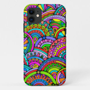手とデジタル絵を描パターンArt 27 iPhone 11 ケース