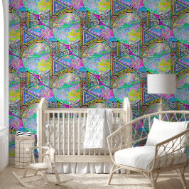 手とデジタル色彩の鮮やかパターンArt 56 壁紙