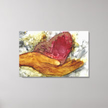 手とハートの組み包まれた付き