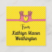 手とハートギフトの囲い名刺 スクエア名刺 (裏面)