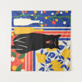 手とパターン タペストリー (正面(横))