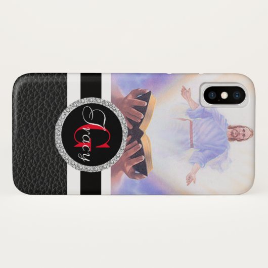 手と光の光線で保持されたイエスの聖書 Case-Mate iPhoneケース (裏面(横))