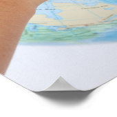 手と地球が重なり合う ポスター (角)