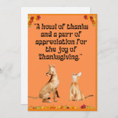 手と感謝してい感謝祭カード シーズンカード (正面/裏面)