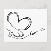 手と手の愛 ポストカード (正面)