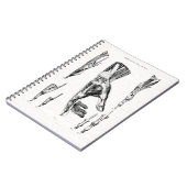 手と手首の古い医術 ノートブック (左側)