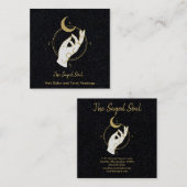 手と月 スクエア名刺 (正面/裏面)