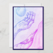 手と球 – 青 招待状 (正面)