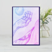 手と球 – 青 招待状 (スタンド正面)