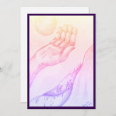 手と精液？ – 紫（フラット） 招待状 (正面/裏面)