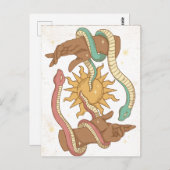 手と蛇オカルトはがき ポストカード (正面/裏面)