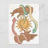 手と蛇オカルトはがき ポストカード (正面)