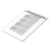 手と足カードのゲームスコアパッド ノートパッド (アングル)