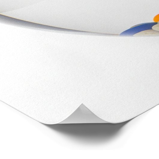 手と釣りボールのグラフィック ポスター (角)