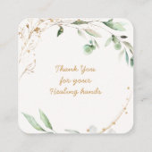 手と離れお礼Business Card スクエア名刺 (裏面)