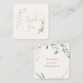 手と離れお礼Business Card スクエア名刺 (正面/裏面)