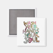 手と魂の磁石を洗いなさい マグネット (正面/裏面)