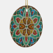 手によって刺繍されるクリスマスのオーナメント セラミックオーナメント (右)