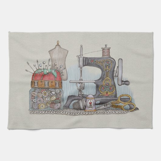 手によって動力を与えられるミシン キッチンタオル (横)