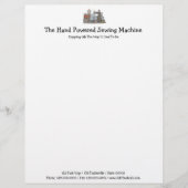 手によって動力を与えられるミシン レターヘッド (正面)