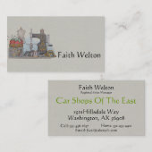 手によって動力を与えられるミシン 名刺 (正面/裏面)