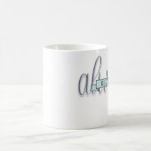 手によって文字を入れられる詩のマグを常に喜ばせて下さい コーヒーマグカップ (中央)