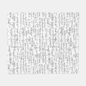 手によって書かれる数学の同等化// フリースブランケット (正面(横))