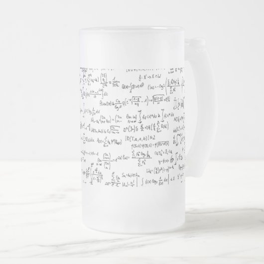 手によって書かれる数学の同等化// フロストグラスビールジョッキ (正面右)