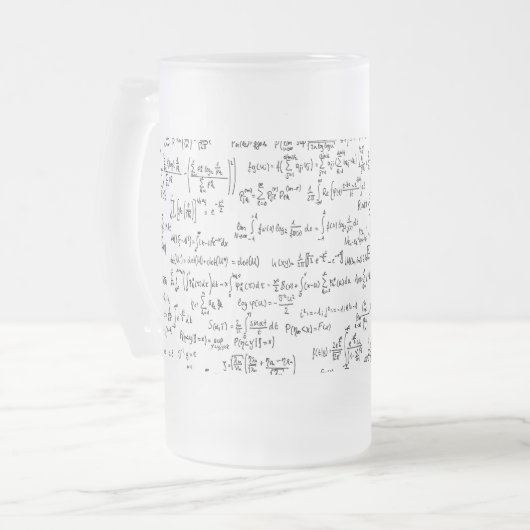 手によって書かれる数学の同等化// フロストグラスビールジョッキ (正面左)