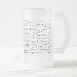 手によって書かれる数学の同等化// フロストグラスビールジョッキ