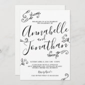 手によって書かれる書道は婚約パーティを残します 招待状 (正面/裏面)