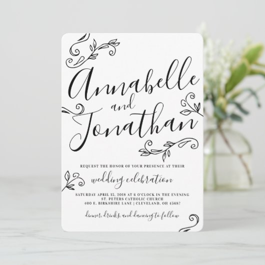 手によって書かれる書道は結婚式を残します 招待状 (スタンド正面)