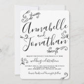 手によって書かれる書道は結婚式を残します 招待状 (正面)