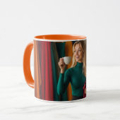 手にコーヒーを持つ生地の選択2 マグカップ (正面左)