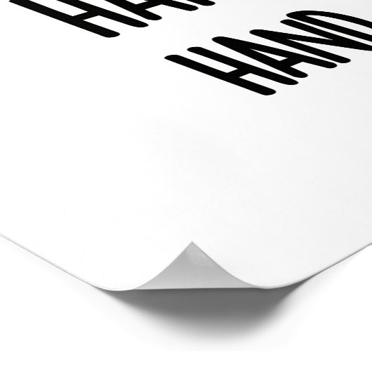 手にタコを押しおもしろいたい ポスター (角)