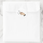 手にタバコアンチ – バレンタイン ラウンドシール (バッグ)