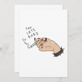 手にタバコアンチ – バレンタイン 招待状 (正面/裏面)