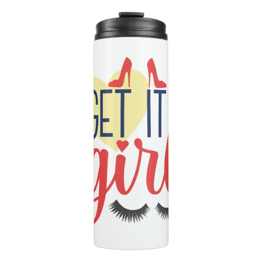 手に入れて！女性のエンパワーメント タンブラー (正面)