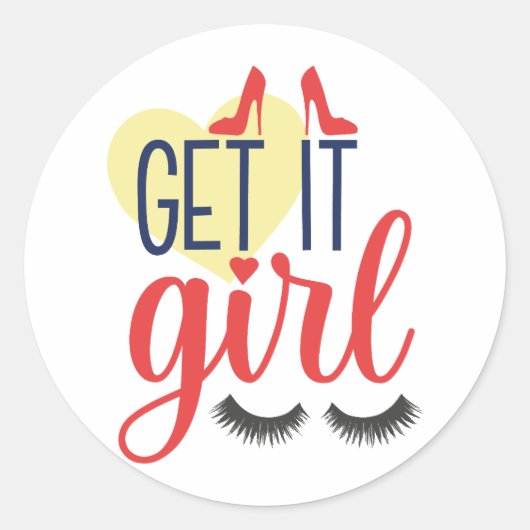 手に入れて！女性のエンパワーメント ラウンドシール (正面)