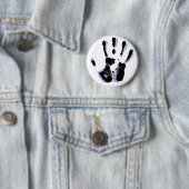 手に円形ボタンを救済します 缶バッジ (インサイチュ)