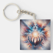 手に受け入れられる宇宙エネルギー キーホルダー (正面)