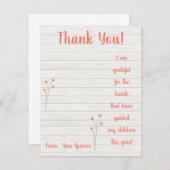 手に感謝して、手を洗うギフトカード 招待状 (正面/裏面)