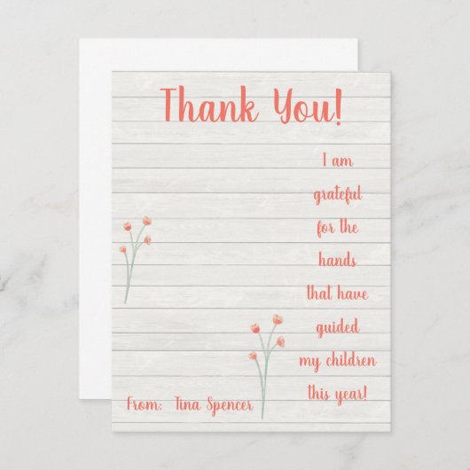 手に感謝して、手を洗うギフトカード 招待状 (正面/裏面)