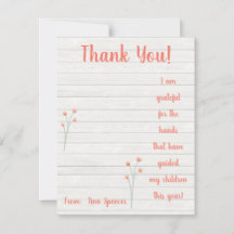 手に感謝して、手を洗うギフトカード