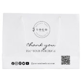 手に感謝を込めて カスタムありがとう購入 ラージペーパーバッグ (裏面)