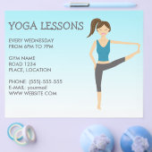 手に手にヨガガガールつま先ポーズのヨガクラス チラシ (シングル)