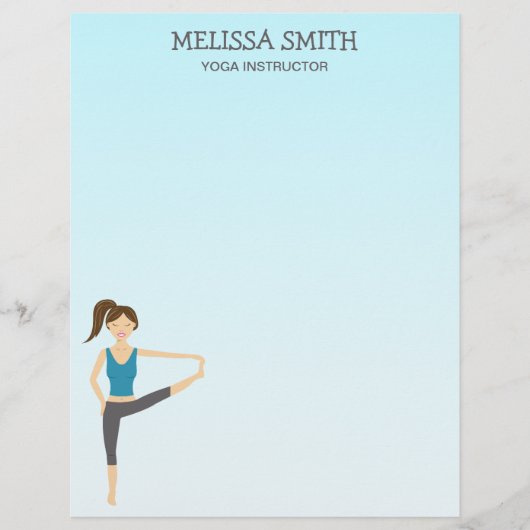 手に手に持ったヨガの女の子とヨガインストラクター (正面)