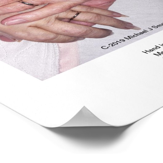 手に手の写真 ポスター (角)